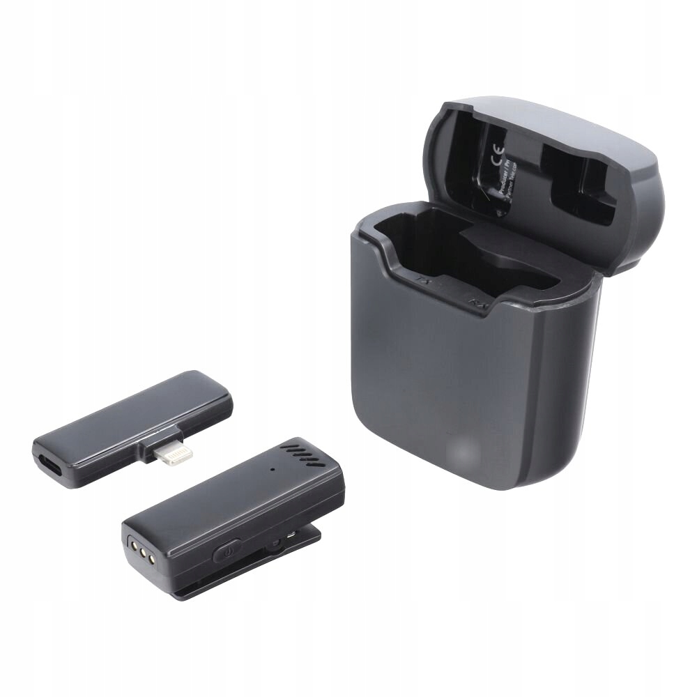 Mikrofon bezprzewodowy krawatowy dla iPhone Lightning z etui ładującym S11
