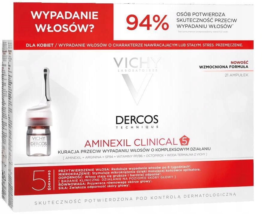 VICHY DERCOS AMINEXIL CLINICAL 5 DLA KOBIET 21x6ml