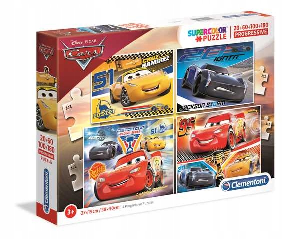 PUZZLE 4W1 PROGRESYWNE SUPER COLOR CARS 7714