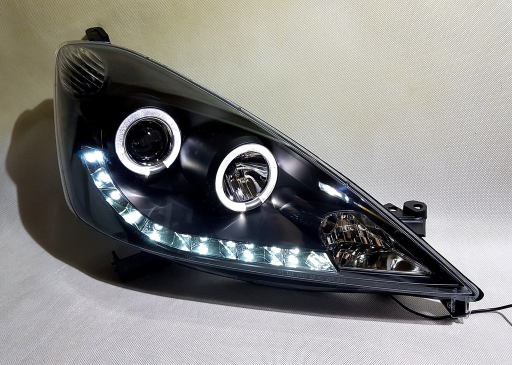 Honda Jazz 08 LAMPY PRZEDNIE LED BLACK KOMPLET