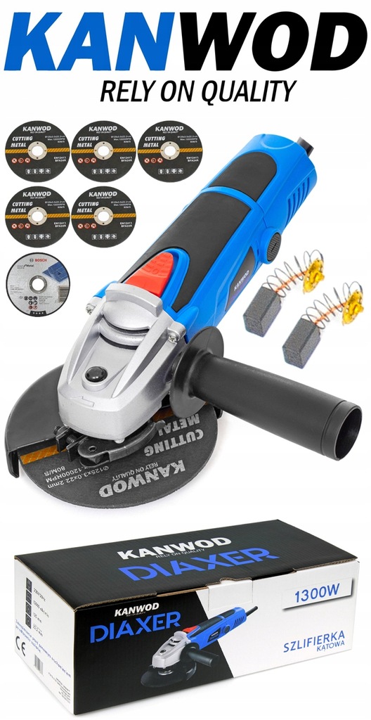 Купить УГЛОВАЯ ШЛИФРОВОЧНАЯ МАШИНА KANWOD 1300W DIAXER DISC BOSCH: отзывы, фото, характеристики в интерне-магазине Aredi.ru