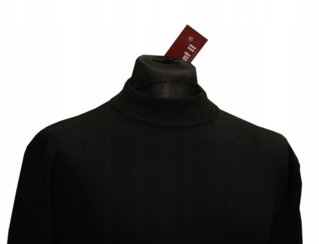Półgolf Męski (wysoka stójka) czarny XL sweter