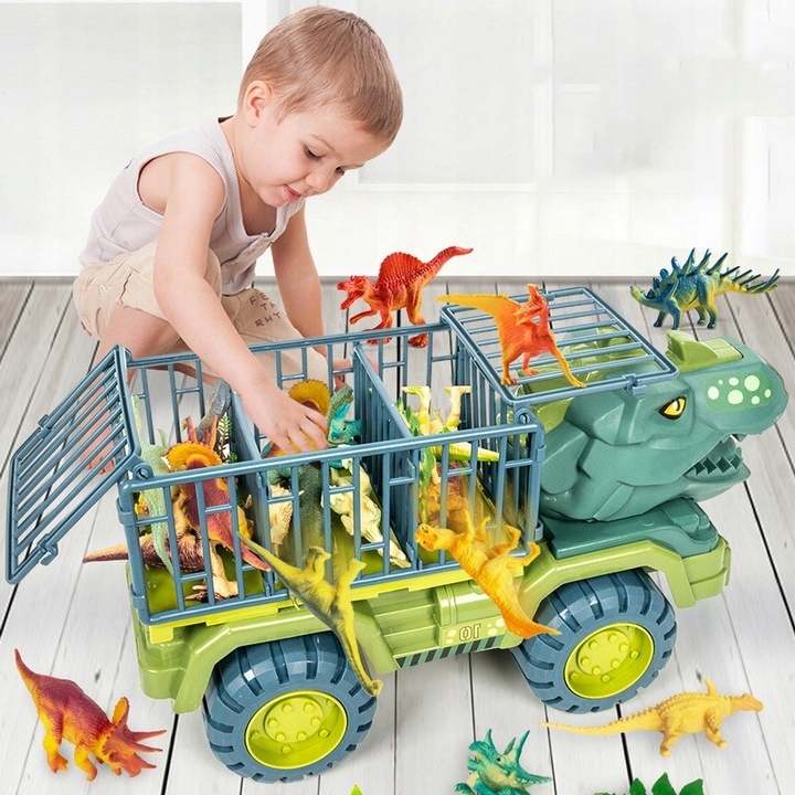 Zabawki Dinozaury Transport Samochody Ciężarowe