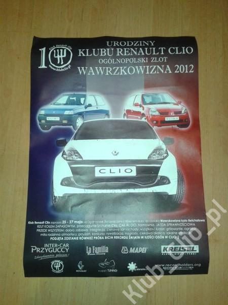 Plakat Wawrzkowizna 2012  *KLUB RENAULT CLIO*