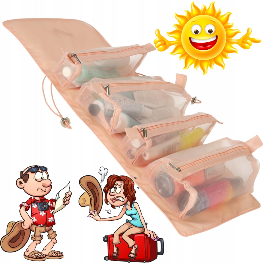 Kosmetyczka damska męska organizer na kosmetyki do samolotu torebki