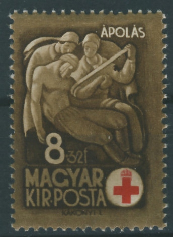 Węgry 8 + 32 filler - Czerwony Krzyż , Apolas