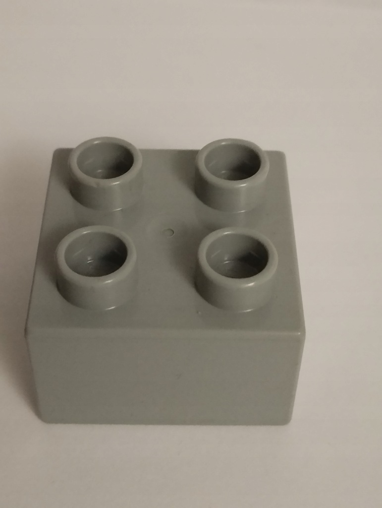 LEGO DUPLO KLOCEK 2X2 SZARY JASNY