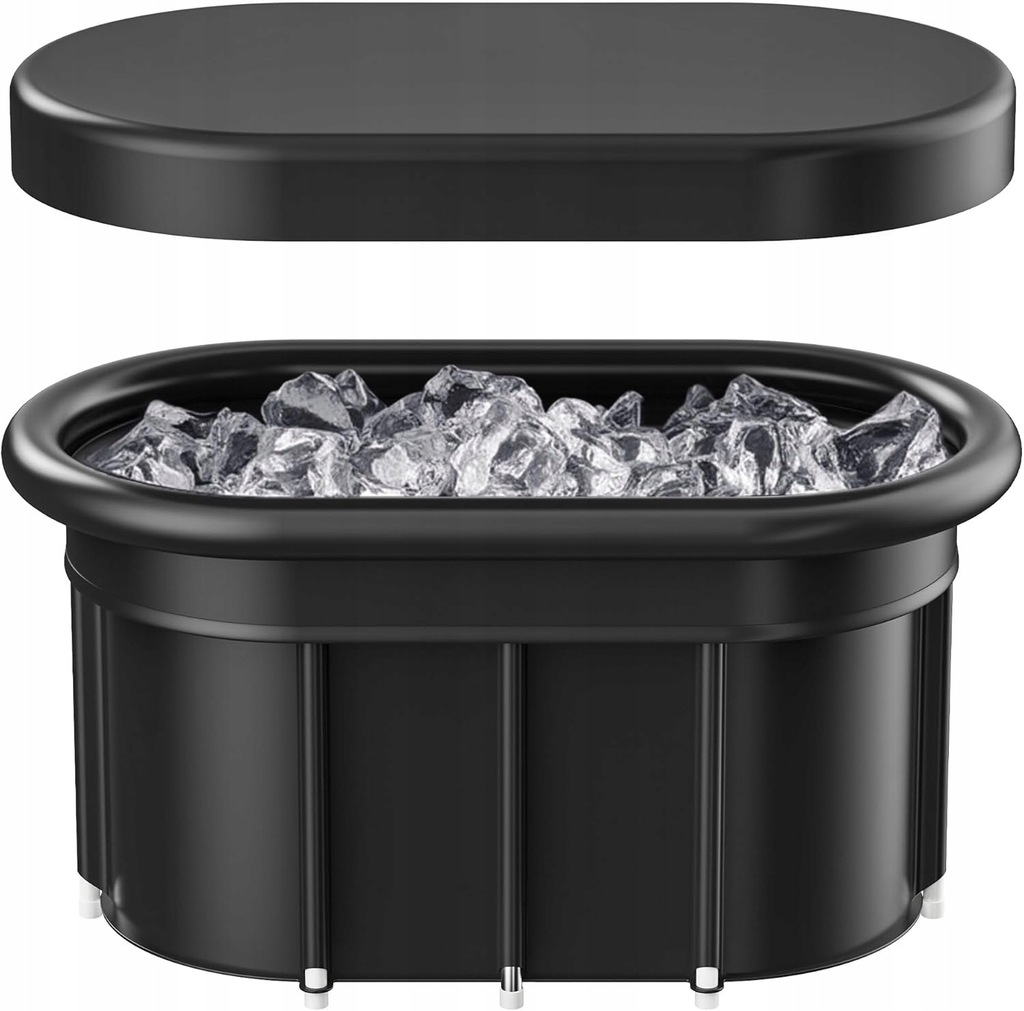 Yuanny składana nadmuchiwana wanna, czarna