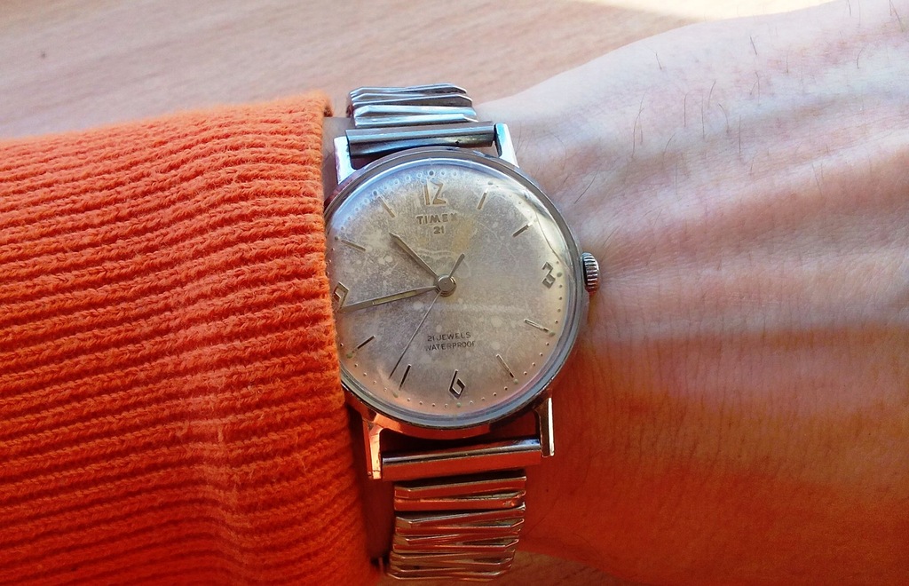 NIESPOTYKANY, MECHANICZNY ZEGAREK TIMEX 21 KAMIENI - 7852279511 - oficjalne archiwum Allegro