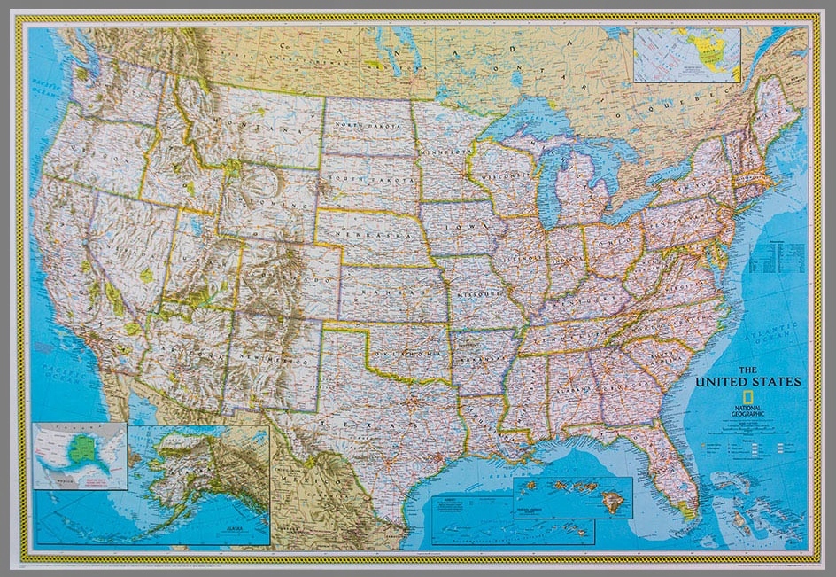 USA mapa do wpinania
