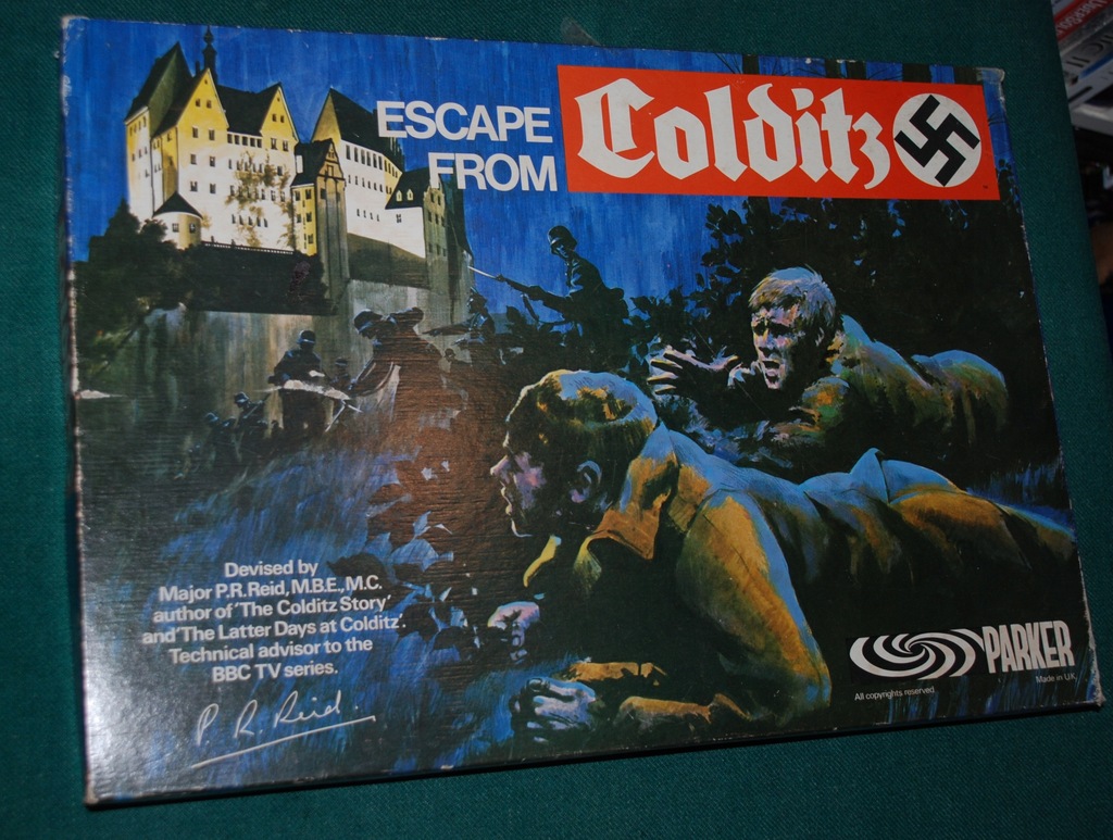 Gra planszowa Escape from Colditz z 1970 roku.