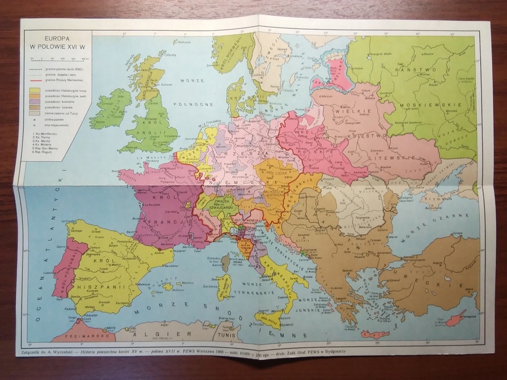 Zestaw map historycznych Europa Świat XVI-XVII w.