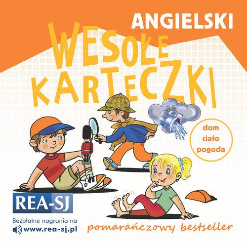 ANGIELSKI WESOŁE KARTECZKI POMARAŃCZOWY KSIĄŻ