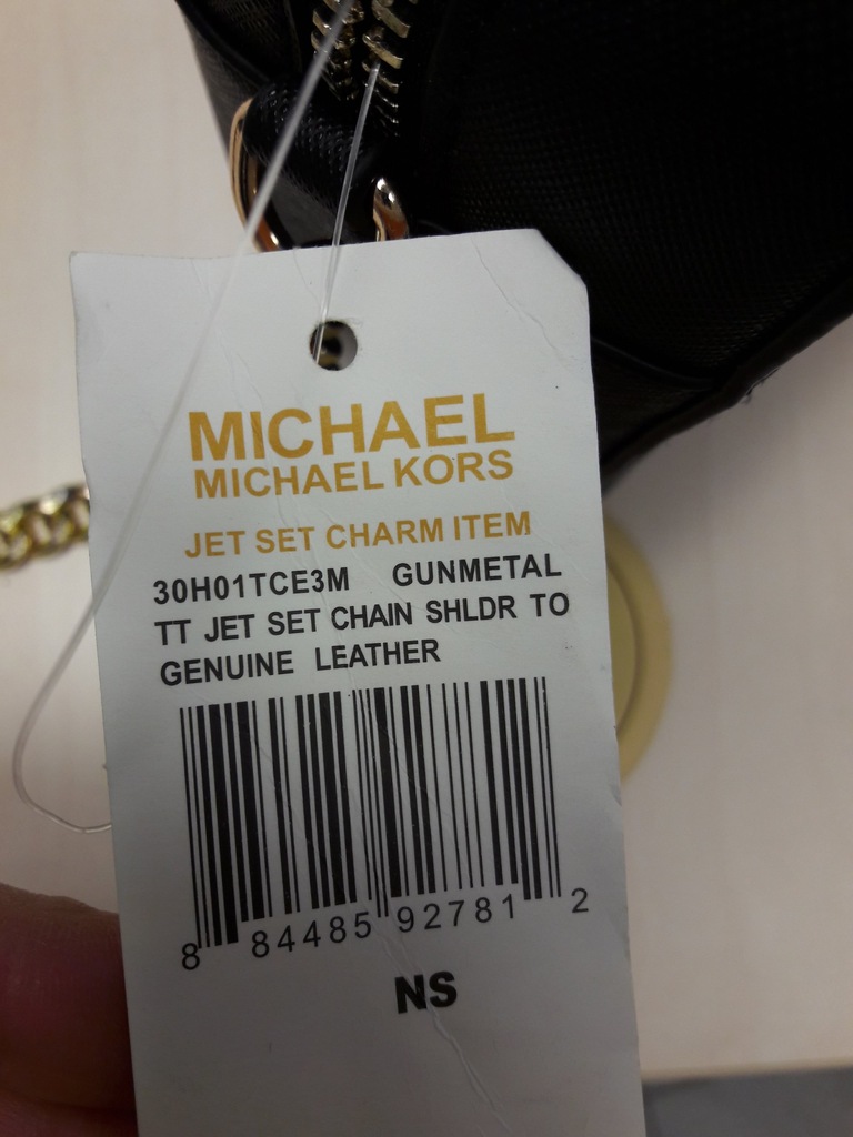 Michael kors 30h01tce3m gunmetal tt jet set chain shop shldr to