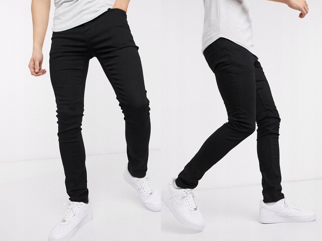 DESIGN Super skinny czarne jeansy 32/32