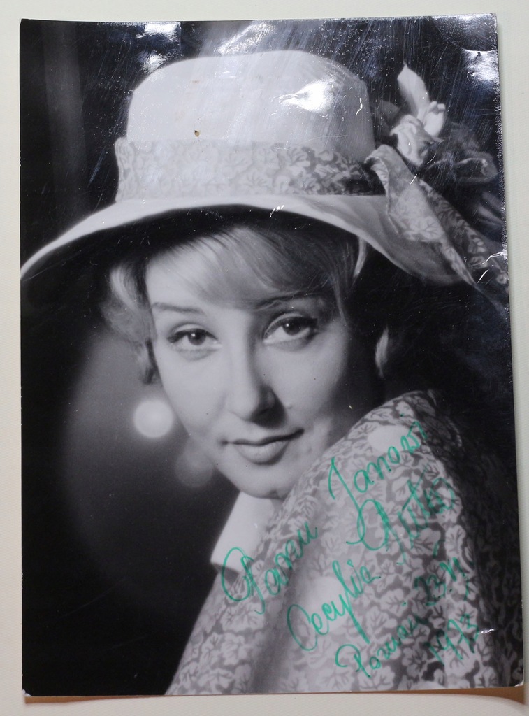 Zdjęcie oraz list z autografem Cecylia Putro
