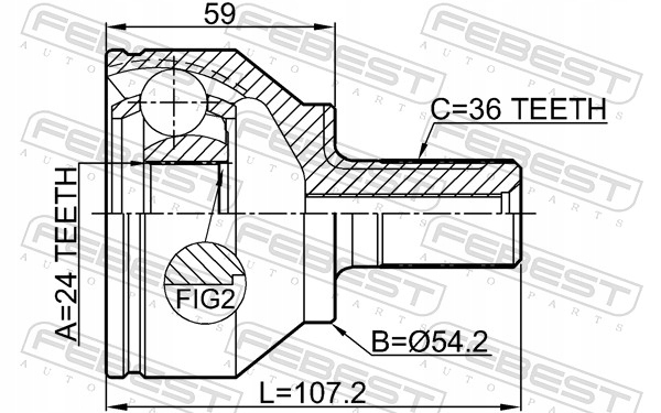 PRZEGUB ZEWN./P/V40 CROSSCOUNTRY 12-16
