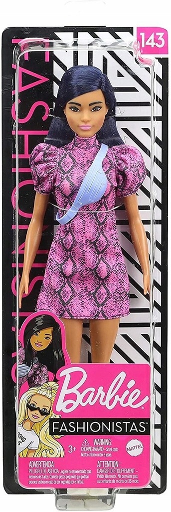 Barbie Wężowa sukienka/Czarne włosy GHW57