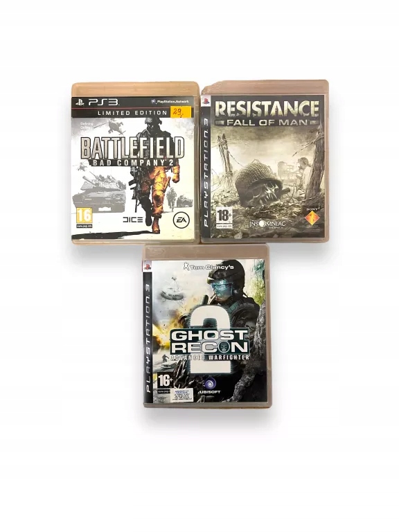 GRY NA PS3 BATTLEFIELD 2/ GHOST RECON/RESISTANCE FALL OF MAN
