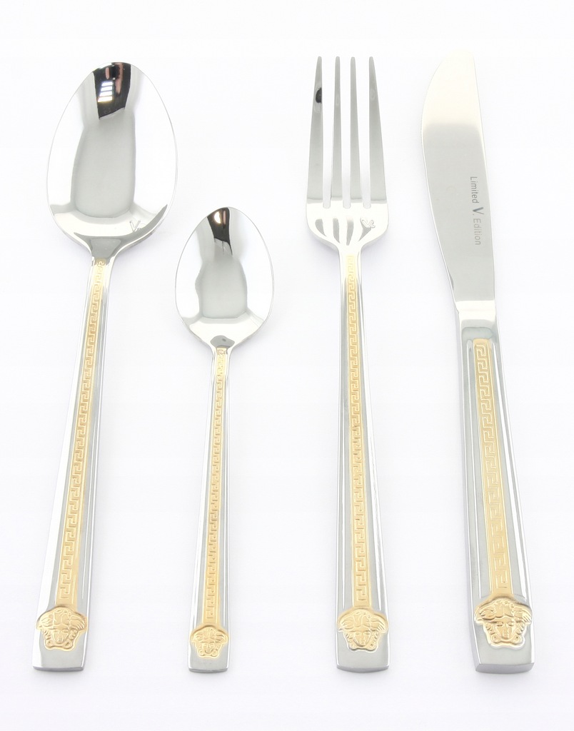 Купить СТОЛОВЫЕ ПРИБОРЫ НА 18 ПЕРСОН, ЗОЛОТО, СТИЛЬ VERSACE, КОРПУС 94 ...