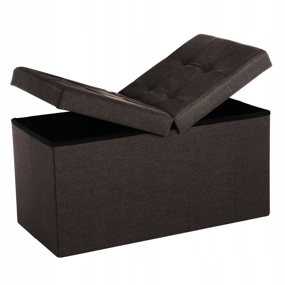 SKRZYNIA TAPICEROWANA BRĄZ SONGMICS76X38X38CM