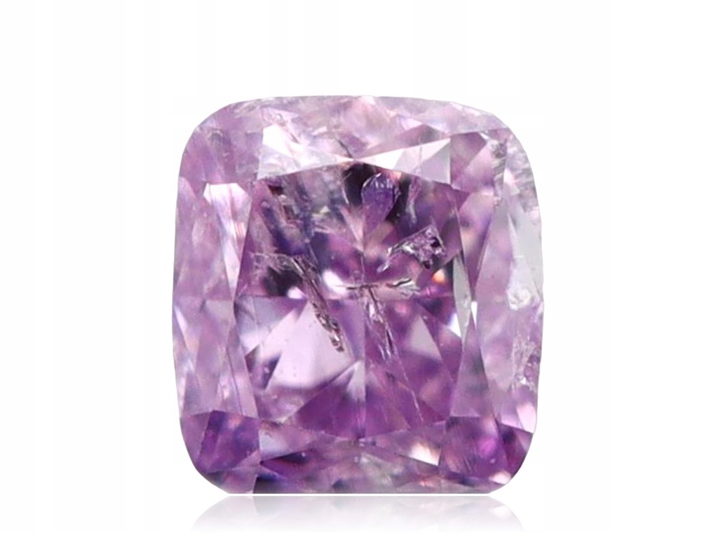 Naturalny Diament 0.08ct Różowy Cushion I3