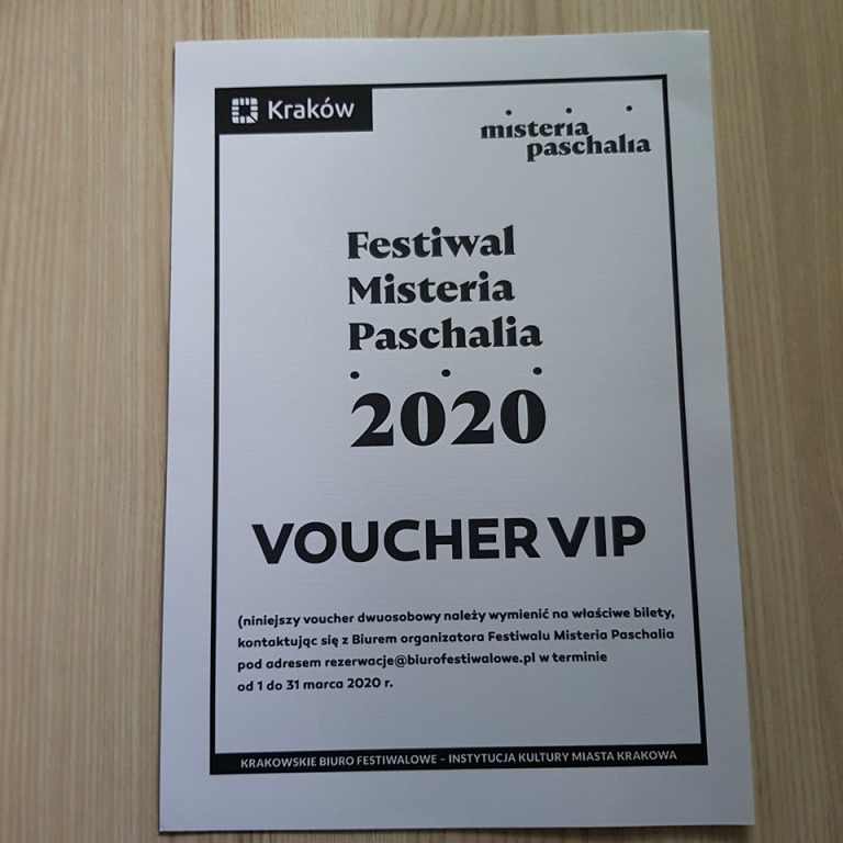 Festiwal Misteria Paschalia: 2-osobowy voucher VIP