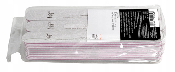 Peggy Sage Pack Of 30 2-Way Nail Files Zebra Coars