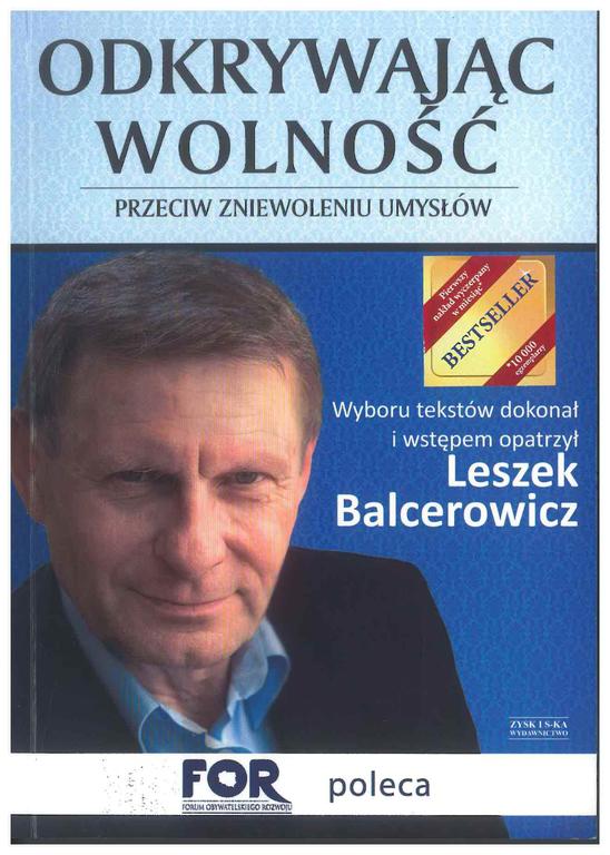 Leszek Balcerowicz Odkrywając wolność z dedykacją