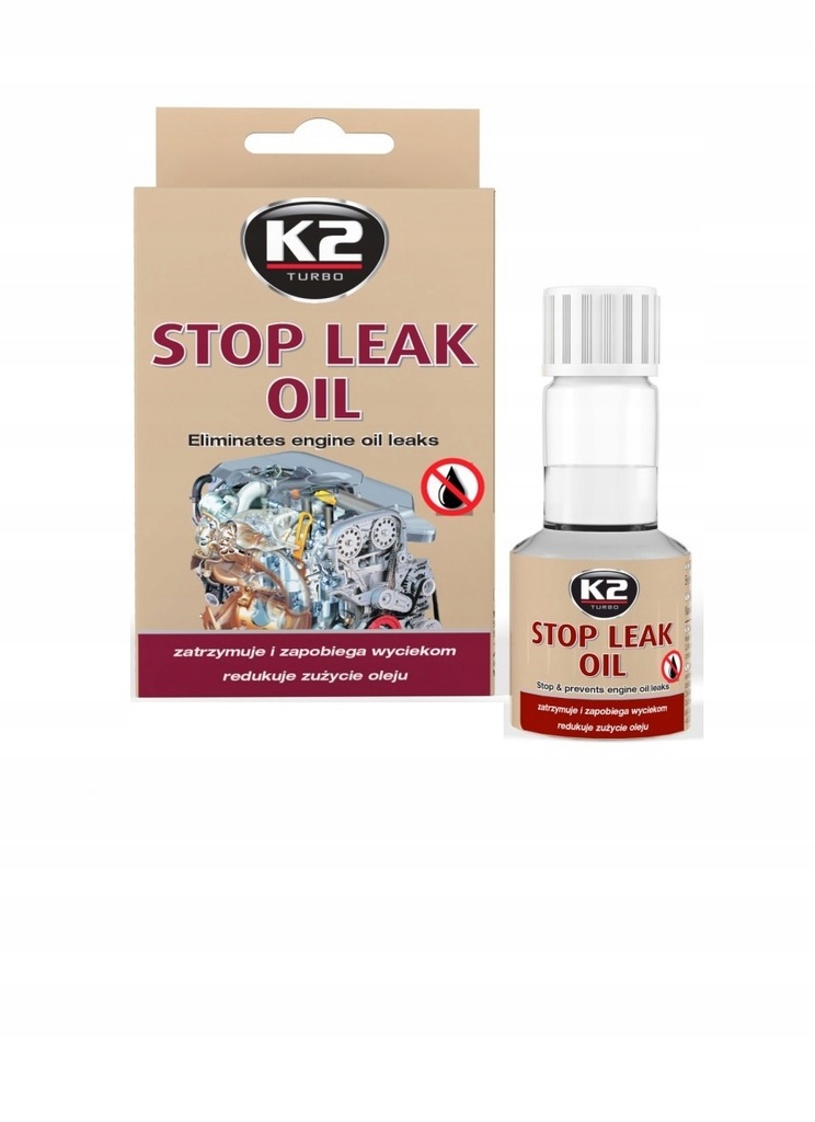 50ML LIKWIDATOR WYCIEKÓW OLEJU K2 STOP LEAK OIL 7604184452