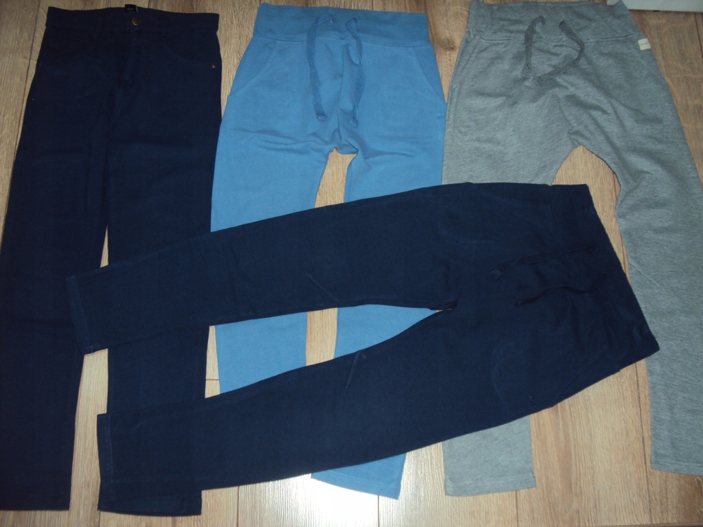 ENDO spodnie chinosy dresy 4 pary r.134 j.nowe