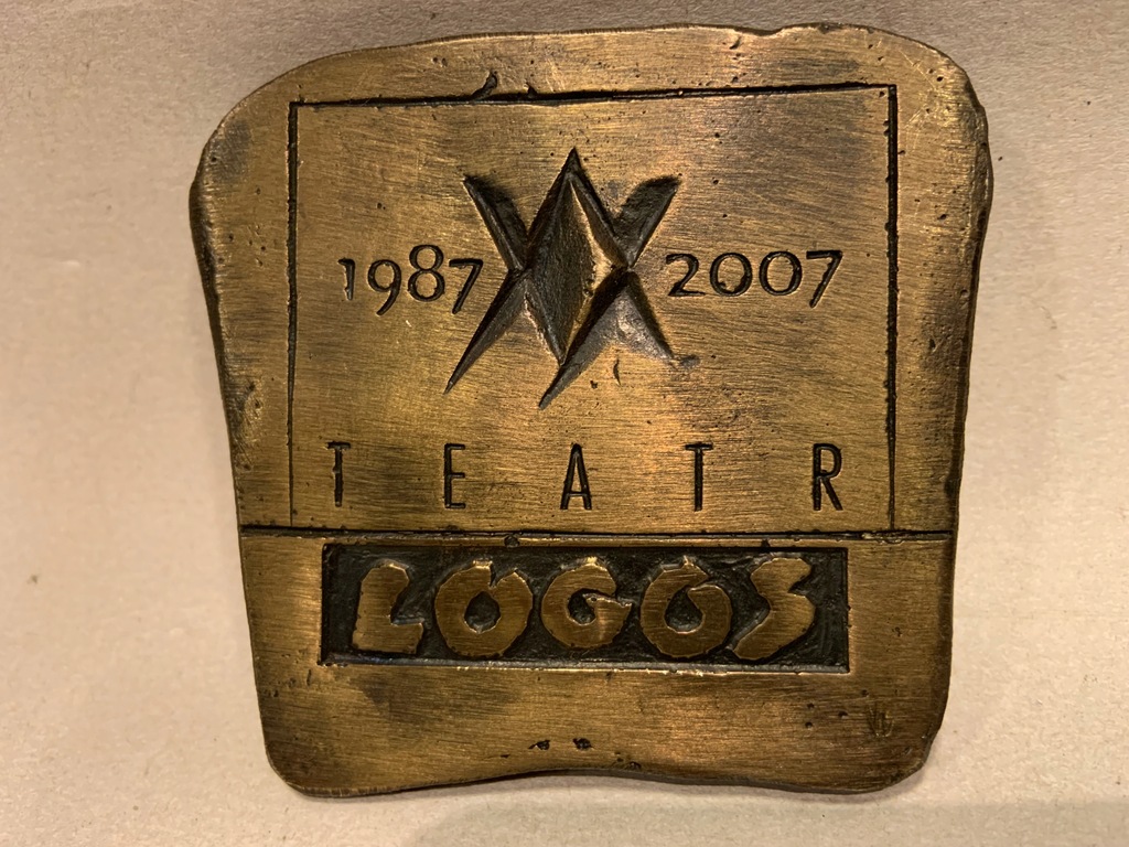 PLAKIETA ŁÓDŹ TEATR LOGOS 20 LAT ISTNIENIA 1987-2007
