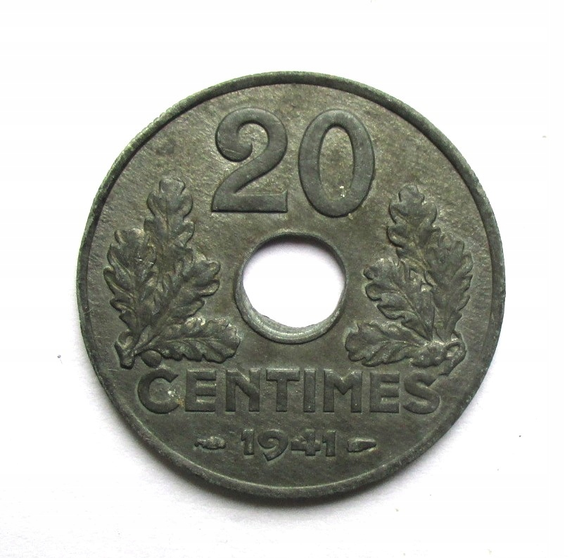 20 Centymów 1941 r. Francja Vichy