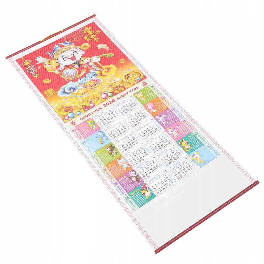2024 Zodiac Wall Calendar Tabletop Decor Chinese