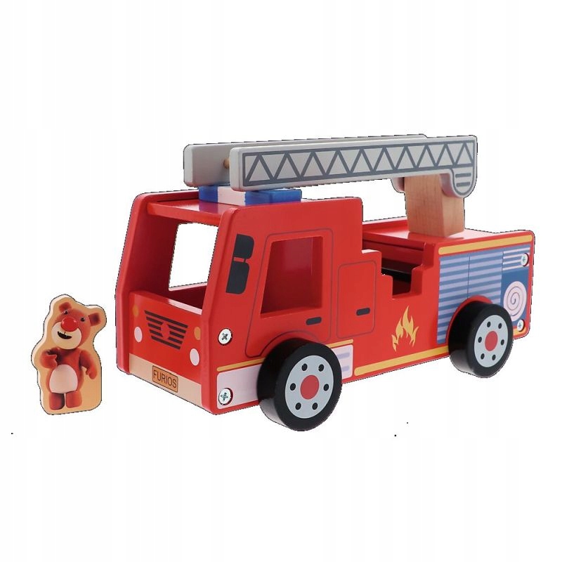 TREFL Zabawka drewniana Fire truck Straż Pożarna
