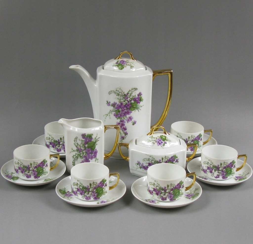 Serwis do kawy Lwów – porcelana Ćmielów lata 20/30