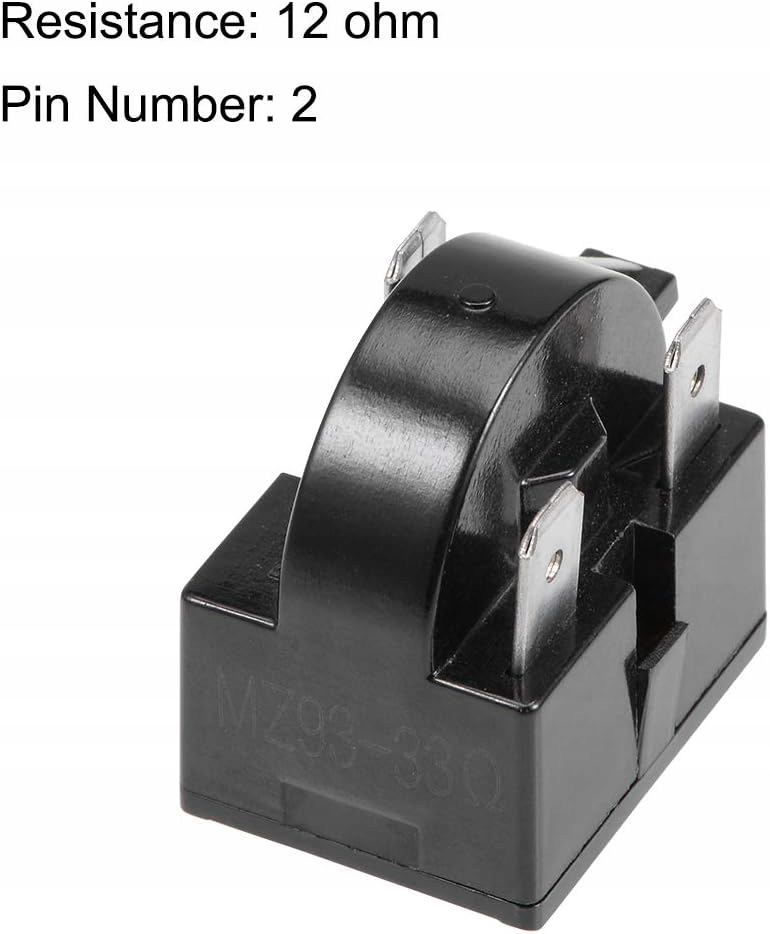 1 szt 12 omów 2-pinowy przekaźnik rozrusznika chłodnicy PTC