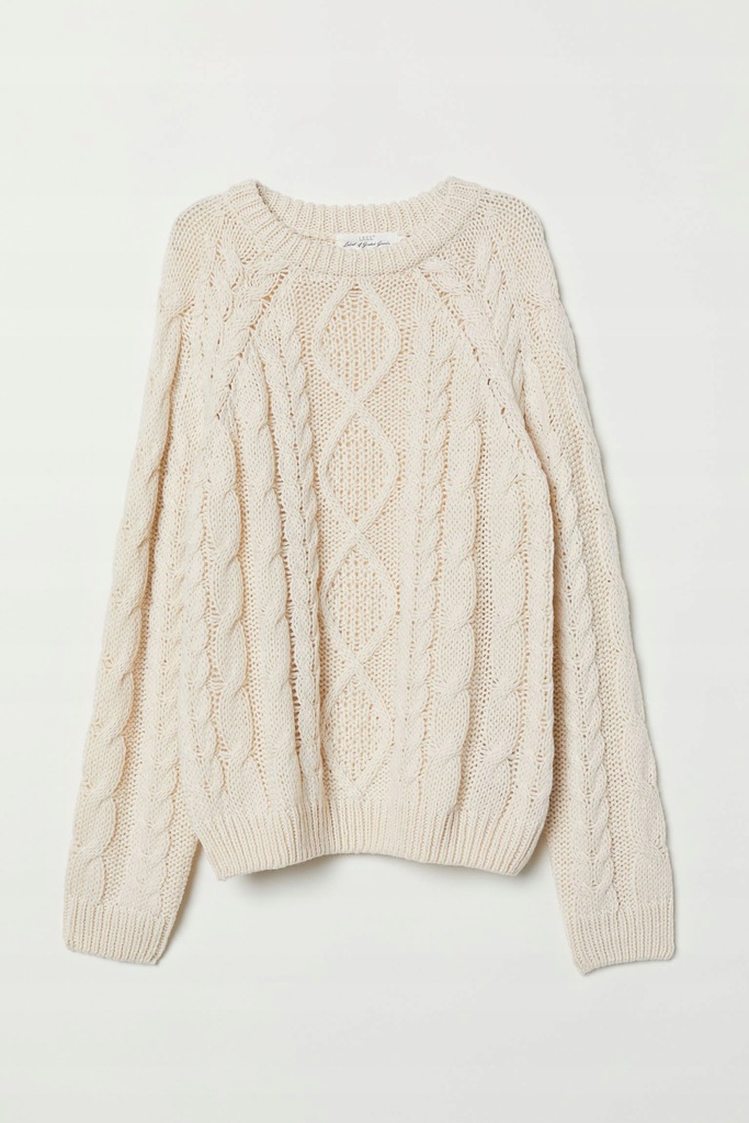 Sweter w warkoczowy splot H&M r.M