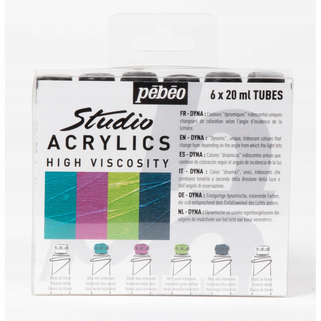 PEBEO STUDIO ACRYLIC PACK DYNA 6x20ML