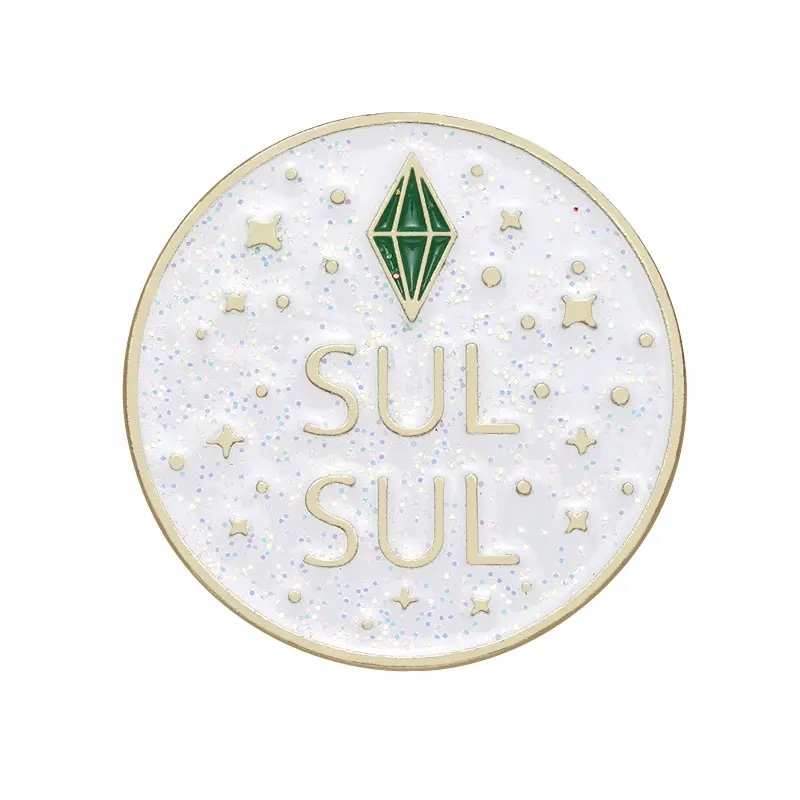 The Sims Sul Sul Brooch Enamel Pin Cosplay Game Glitter Metal Badge Lapel