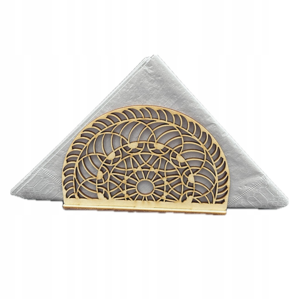 Drewniany serwetnik stojący ze sklejki decoupage ażur ozdoba dekor baza