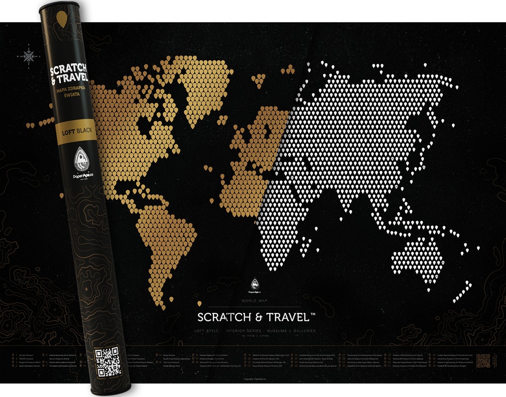 MAPA ZDRAPKA Scratch&Travel World Map