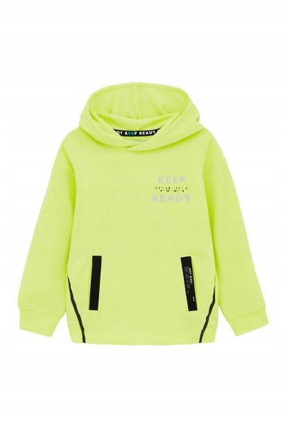 25U135 ZARA KIDS__MG9 BLUZA Z KAPTUREM NEON__128CM