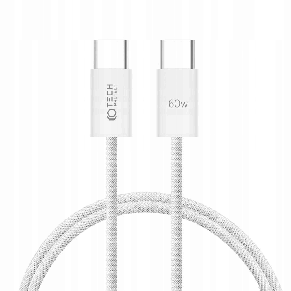 TECH-PROTECT KABEL USB-C TYPE-C PD-60W 3A DO IPHONE 15 / MACBOOK - 100CM