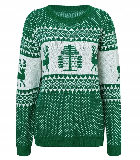 ŚWIĄTECZNY SWETER-EK DAMSKI Z RENIFEREM DLA NIEJ