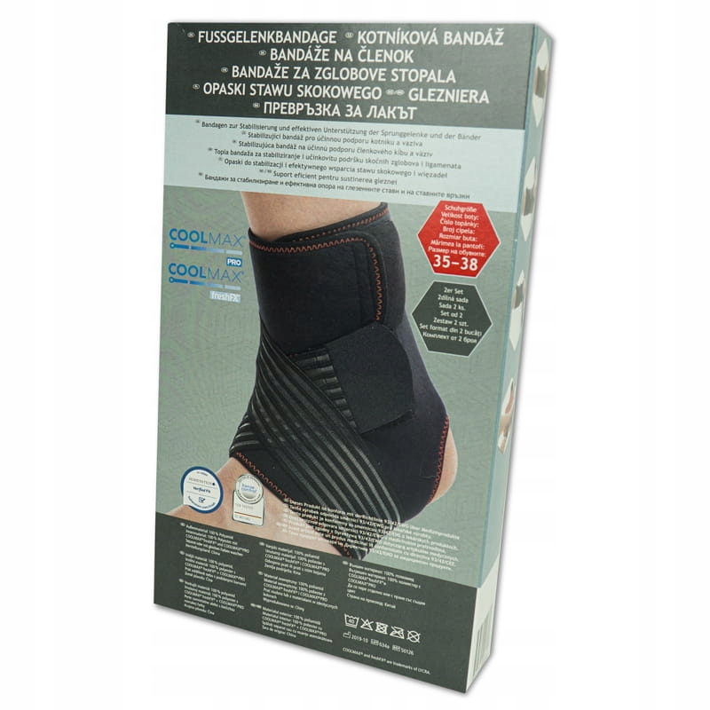 Coolmax Orteza stawu skokowego i stopy 35/38 kostki opaska na kostkę