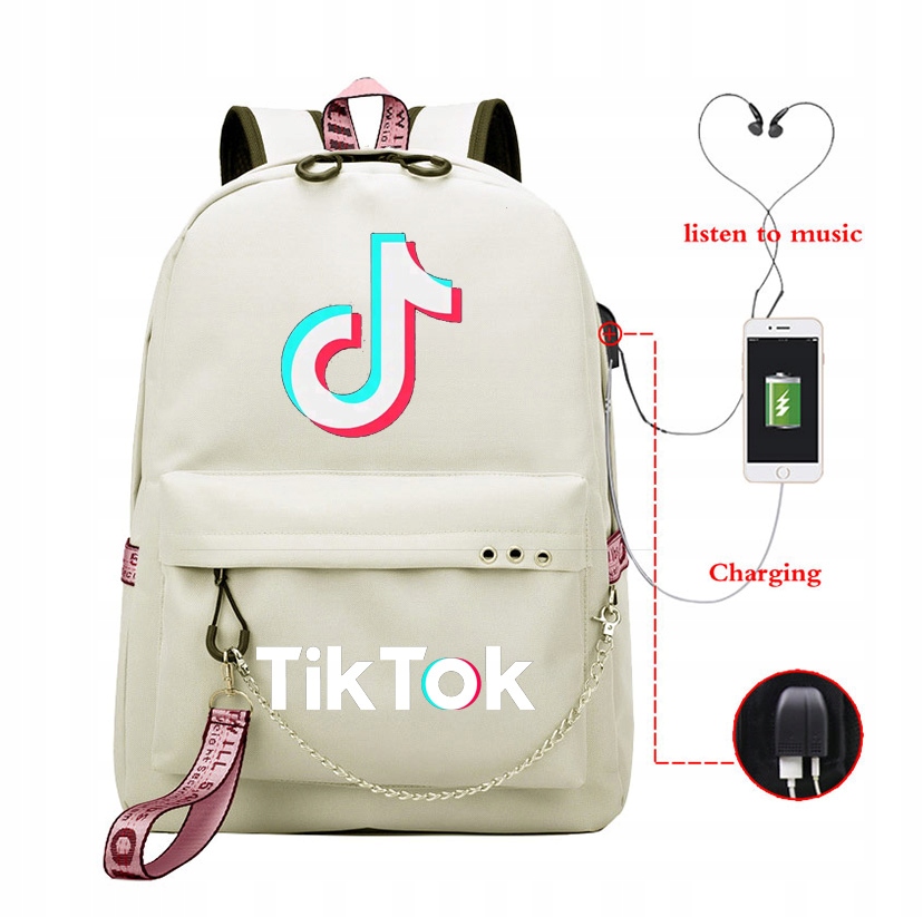 Купить НОВЫЙ РЮКЗАК TIK TOK УЗОРЫ ЦВЕТОВЫЕ УЗОРЫ БОЛЬШОЙ A4 USB: отзывы ...