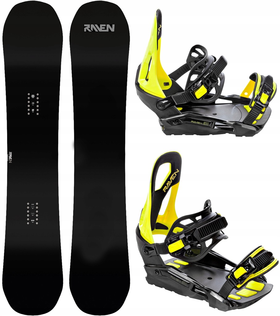 Deska snowboardowa RAVEN Pure Black 151cm + wiązania S230