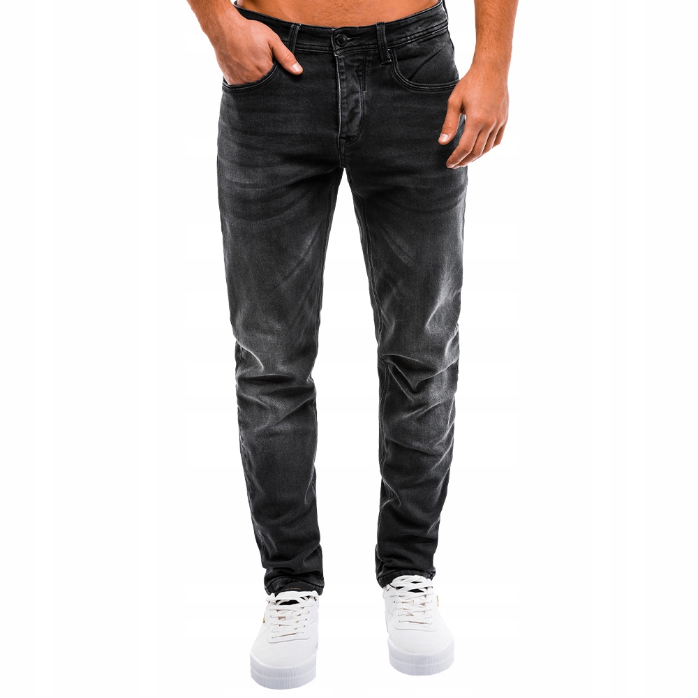 OMBRE Spodnie męskie jeansy klasyczne P864 cza. XL