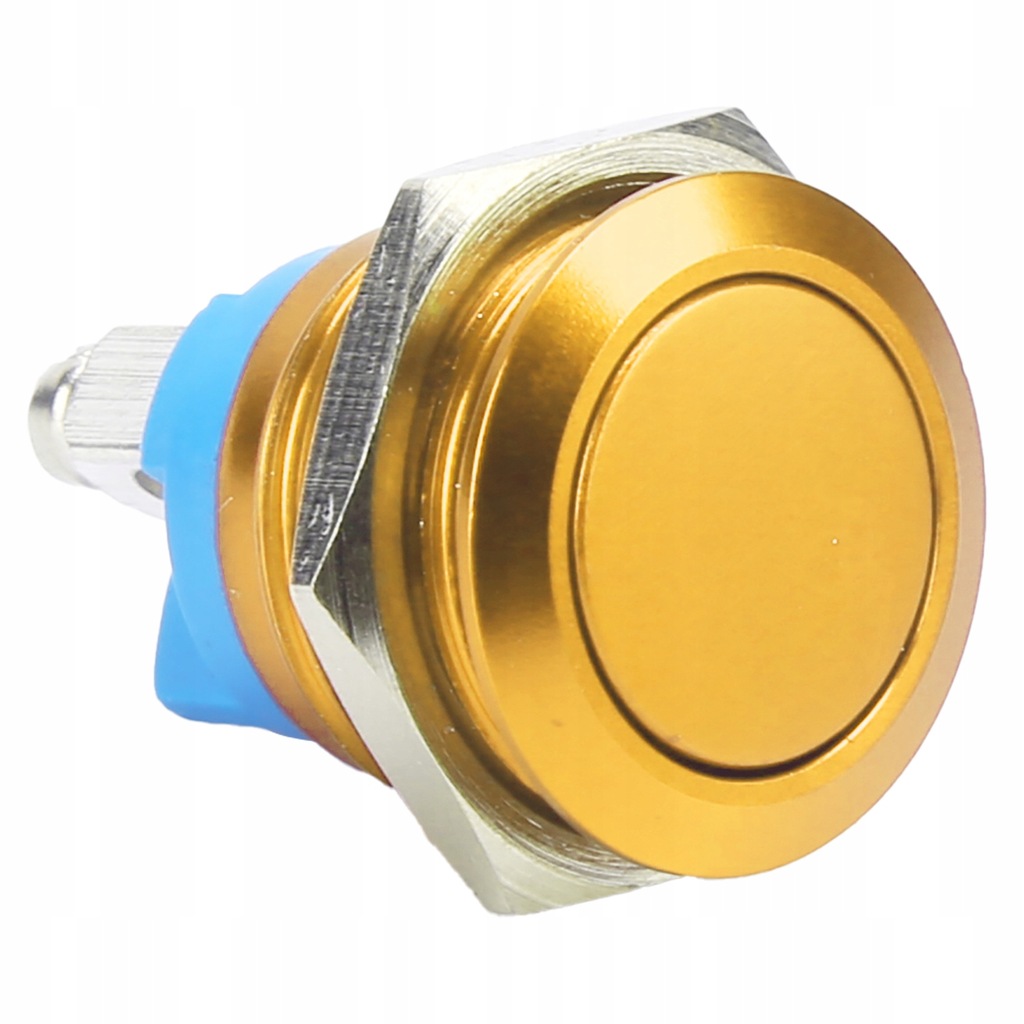 Przełącznik przyciskowy okrągła 16 mm żółty 220 V
